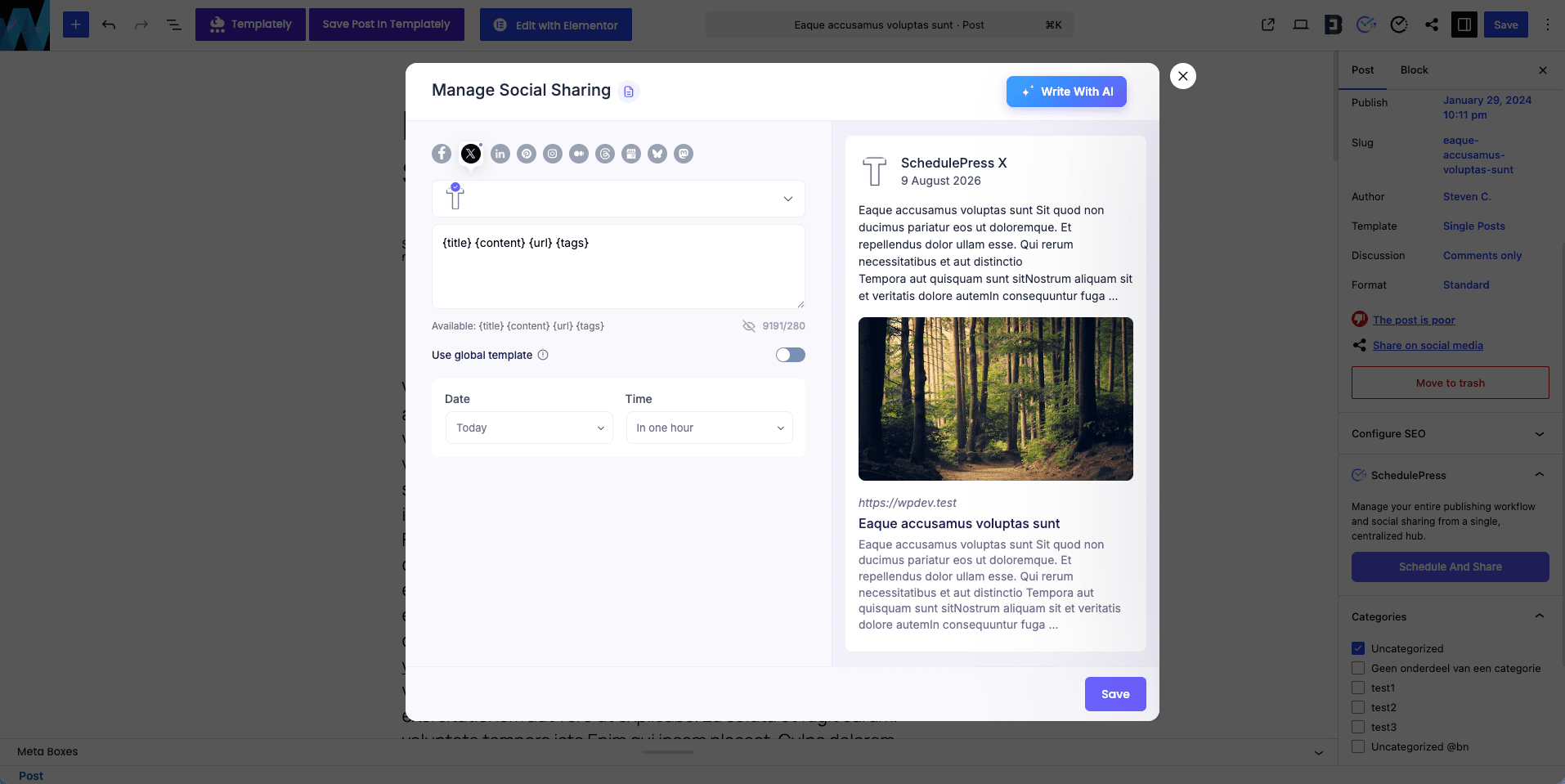 Introducing WordPress Auto Social Sharing on Multi Social Profiles, Facebook Groups & More - WPDeveloper WordPress auto social sharing