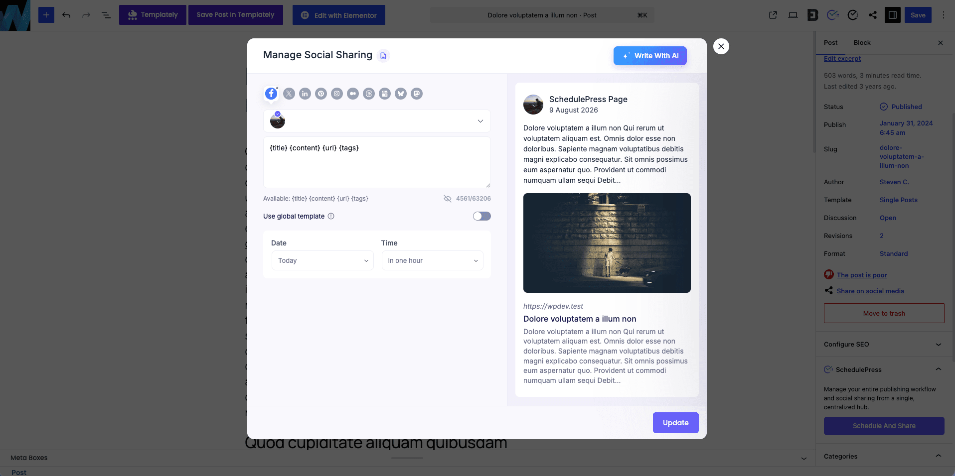 Introducing WordPress Auto Social Sharing on Multi Social Profiles, Facebook Groups & More - WPDeveloper WordPress auto social sharing